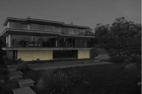 Rodinný dům, venkovní osvětlení, vizualizace