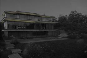 Rodinný dům, venkovní osvětlení, vizualizace